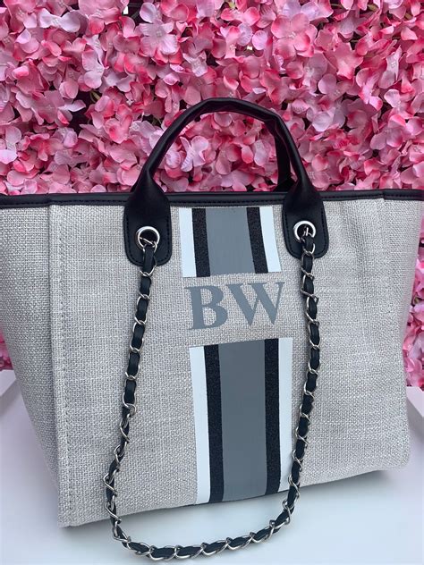 personalised handbags dark grey.